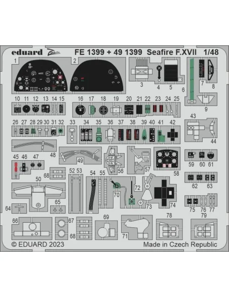 Seafire F.XVII, 1/48 - Eduard Accessories FE1399