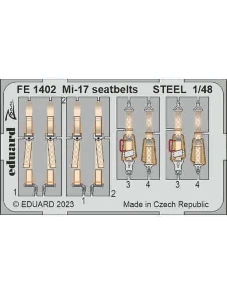 Mi-17 seatbelts STEEL, 1/48 - Eduard Accessories FE1402