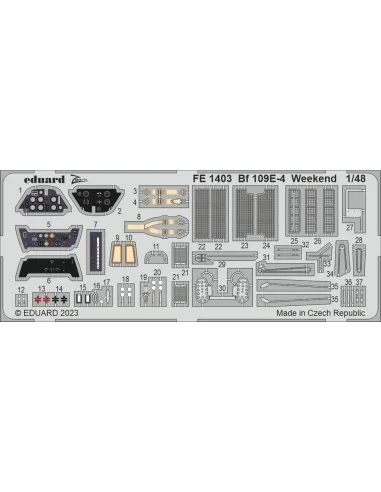 Bf 109E-4 Weekend, 1/48 - Eduard Accessories FE1403