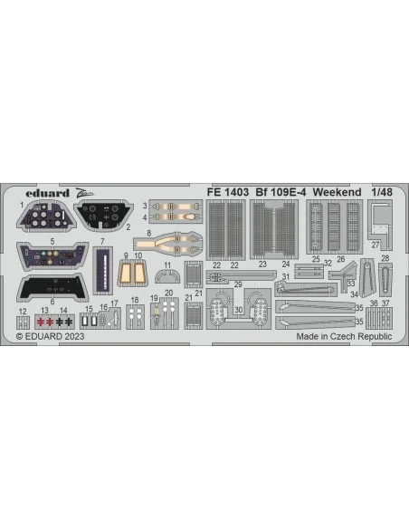 Bf 109E-4 Weekend, 1/48 - Eduard Accessories FE1403
