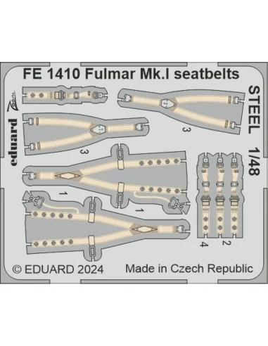 Fulmar Mk.I seatbelts STEEL, 1/48 - Eduard Accessories FE1410