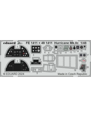 Hurricane Mk.IIc, 1/48 - Eduard Accessories FE1411