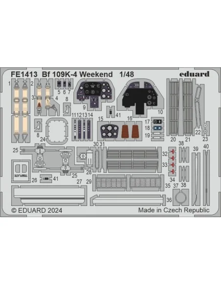 Bf 109K-4 Weekend, 1/48 - Eduard Accessories FE1413