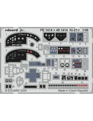 Ki-21-I 1/48 ICM, 1/48 - Eduard Accessories FE1414