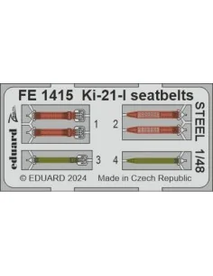 Ki-21-I seatbelts STEEL 1/48 ICM, 1/48 - Eduard Accessories FE1415