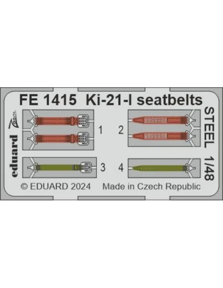 [NO_DESC] Ki-21-I seatbelts STEEL 1/48 ICM, 1/48 - Eduard Accessori...
