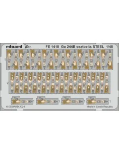 Go 244B seatbelts STEEL 1/48 ICM, 1/48 - Eduard Accessories FE1418