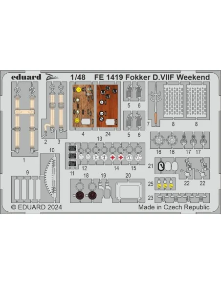 Fokker D.VIIF Weekend 1/48 EDUARD, 1/48 - Eduard Accessories FE1419