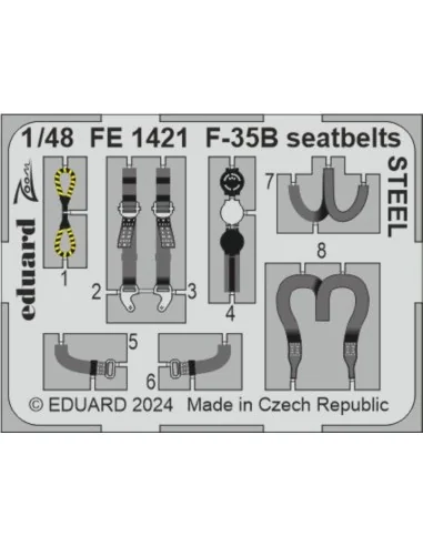 [NO_DESC] F-35B seatbelts STEEL 1/48 TAMIYA, 1/48 - Eduard Accessor...
