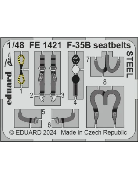 [NO_DESC] F-35B seatbelts STEEL 1/48 TAMIYA, 1/48 - Eduard Accessor...