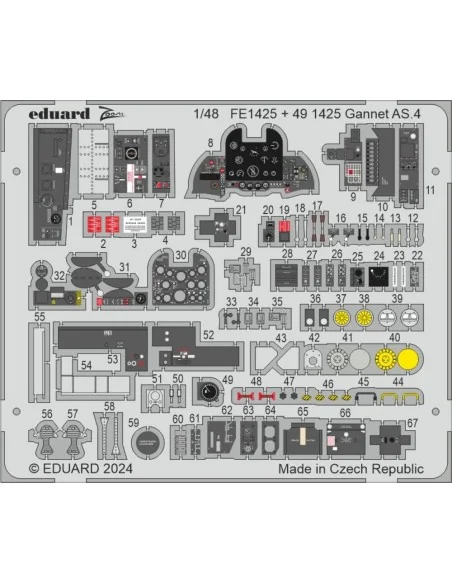 Gannet AS.4 1/48 AIRFIX, 1/48 - Eduard Accessories FE1425