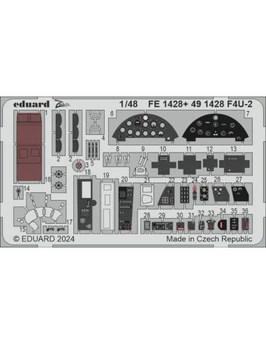 [NO_DESC] F4U-2 1/48 MAGIC FACTORY, 1/48 - Eduard Accessories FE1428