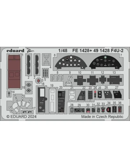 F4U-2 1/48 MAGIC FACTORY, 1/48 - Eduard Accessories FE1428