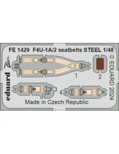 F4U-1A/2 seatbelts STEEL 1/48 MAGIC FACTORY, 1/48 - Eduard Accessor...