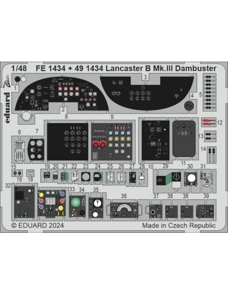 Lancaster B Mk.III Dambuster 1/48 HKM, 1/48 - Eduard Accessories FE...