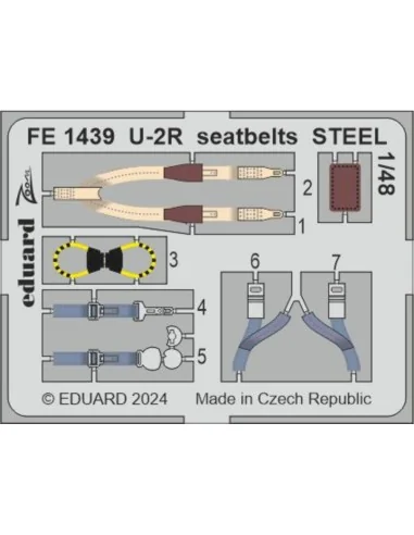 U-2R seatbelts STEEL 1/48 HOBBY BOSS, 1/48 - Eduard Accessories FE1439