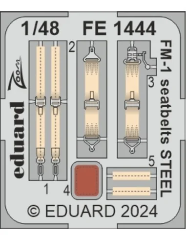 FM-1 seatbelts STEEL TAMIYA, 1/48 - Eduard Accessories FE1444
