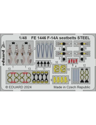F-14A seatbelts STEEL GREAT WALL HOBBY, 1/48 - Eduard Accessories F...