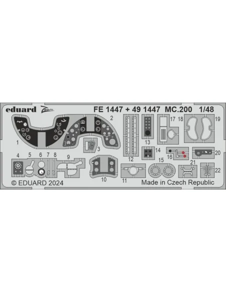 MC.200 ITALERI, 1/48 - Eduard Accessories FE1447