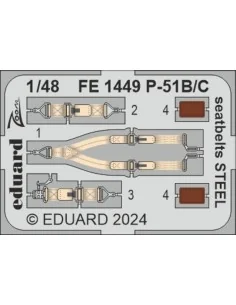 [NO_DESC] P-51B/C seatbelts STEEL EDUARD, 1/48 - Eduard Accessories...