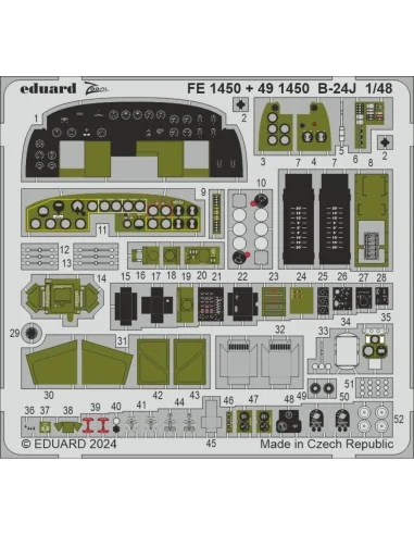 B-24J HOBBY BOSS, 1/48 - Eduard Accessories FE1450
