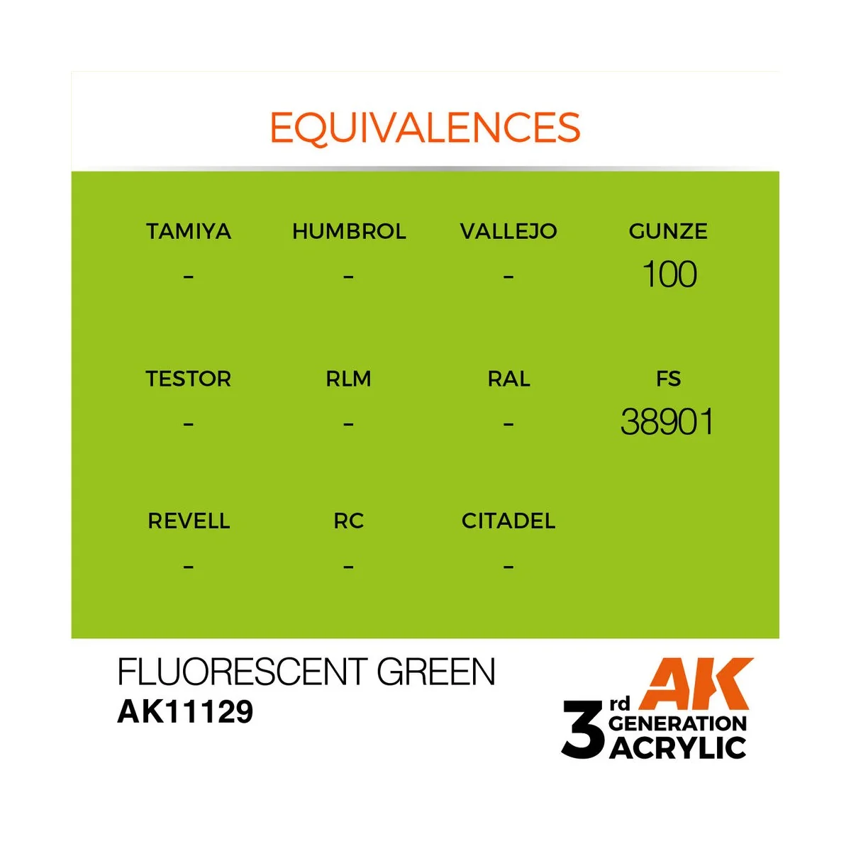 Fluorescent Green 17ml - AK Interactive AK11129 Fluorescent Green 17ml - AK Interactive AK11129