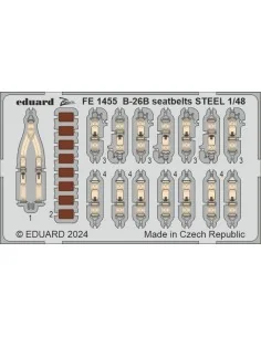 B-26B Marauder seatbelts STEEL ICM, 1/48 - Eduard Accessories FE1455