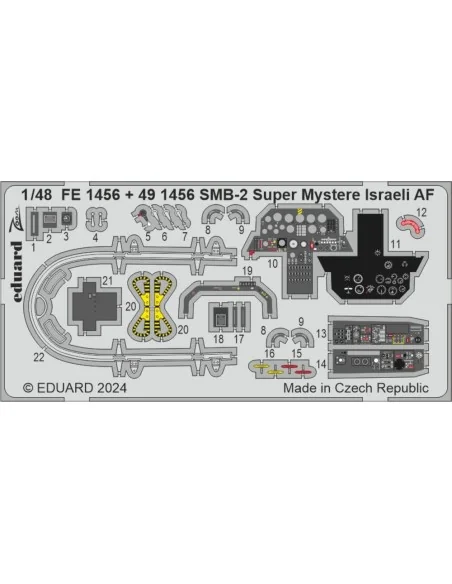 SMB-2 Super Mystere Israeli AF, 1/48 - Eduard Accessories FE1456
