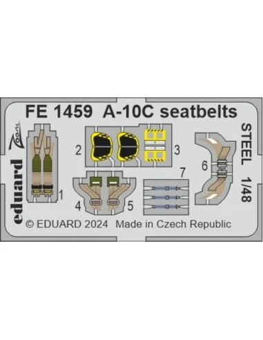A-10C seatbelts STEEL, 1/48 - Eduard Accessories FE1459