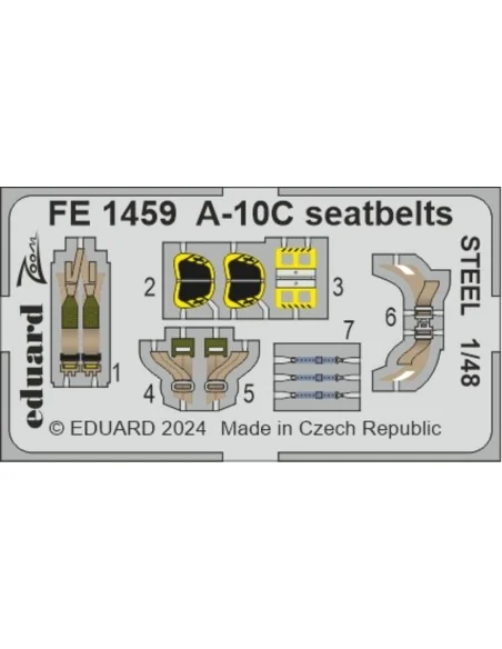 A-10C seatbelts STEEL, 1/48 - Eduard Accessories FE1459