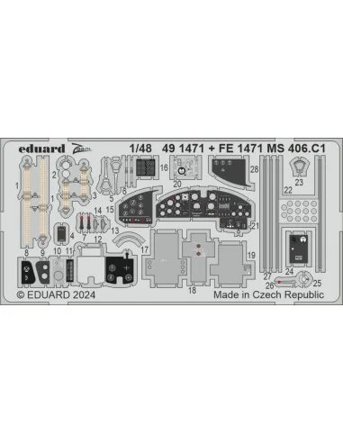 [NO_DESC] MS 406.C1, 1/48 - Eduard Accessories FE1471