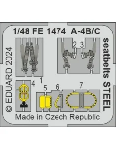 A-4B/C seatbelts STEEL, 1/48 - Eduard Accessories FE1474