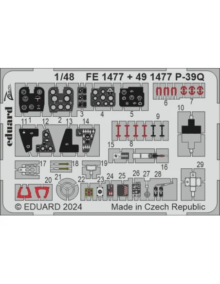 P-39Q ARMA HOBBY, 1/48 - Eduard Accessories FE1477