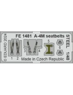 A-4M seatbelts STEEL MAGIC FACTORY, 1/48 - Eduard Accessories FE1481