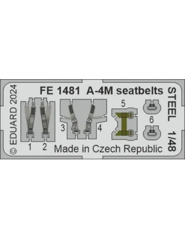 A-4M seatbelts STEEL MAGIC FACTORY, 1/48 - Eduard Accessories FE1481
