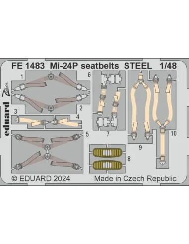 Mi-24P seatbelts STEEL, 1/48 - Eduard Accessories FE1483