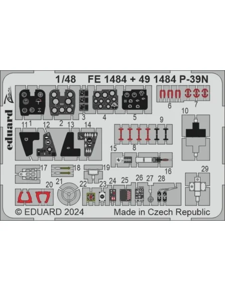 P-39N, 1/48 - Eduard Accessories FE1484