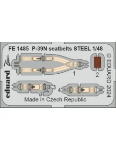 P-39N seatbelts STEEL, 1/48 - Eduard Accessories FE1485