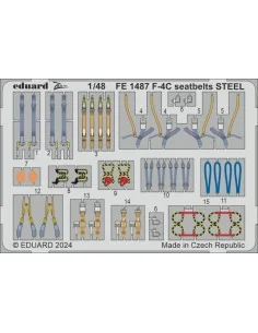 F-4C seatbelts STEEL, 1/48 - Eduard Accessories FE1487