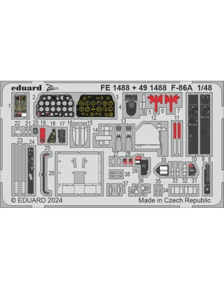 F-86A CLEAR PROP, 1/48 - Eduard Accessories FE1488