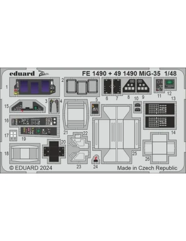 MiG-35 HOBBY BOSS, 1/48 - Eduard Accessories FE1490