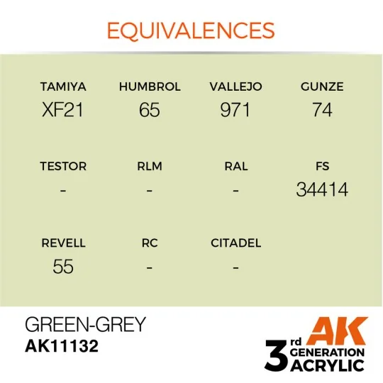 Green-Grey 17ml - AK Interactive AK11132 Green-Grey 17ml - AK Interactive AK11132