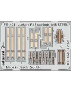 [NO_DESC] Junkers F.13 seatbelts STEEL MINIART, 1/48 - Eduard Acces...