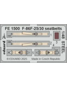 F-86F-25/30 seatbelts STEEL AIRFIX, 1/48 - Eduard Accessories FE1500