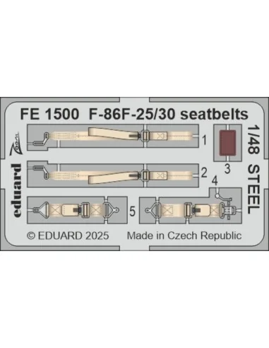 [NO_DESC] F-86F-25/30 seatbelts STEEL AIRFIX, 1/48 - Eduard Accesso...