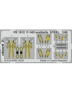 F-14D seatbelts STEEL GREAT WALL HOBBY, 1/48 - Eduard Accessories F...