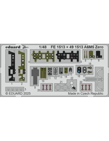 A6M5 Zero FINE MOLDS, 1/48 - Eduard Accessories FE1513