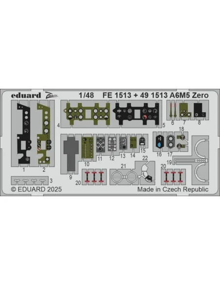 A6M5 Zero FINE MOLDS, 1/48 - Eduard Accessories FE1513