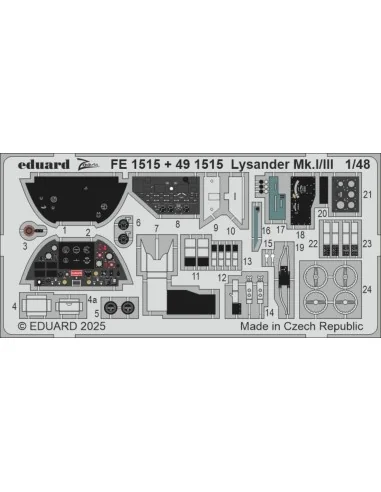 Lysander Mk.I/III AIRFIX, 1/48 - Eduard Accessories FE1515