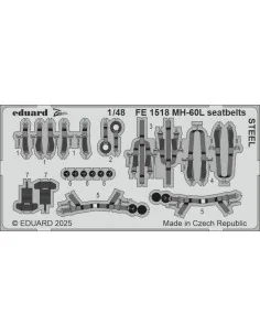 MH-60L seatbelts STEEL ICM, 1/48 - Eduard Accessories FE1518